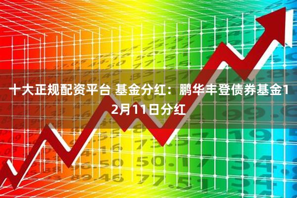十大正规配资平台 基金分红：鹏华丰登债券基金12月11日分红