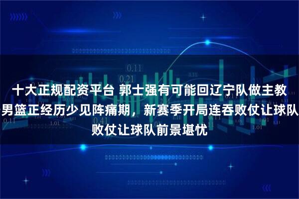 十大正规配资平台 郭士强有可能回辽宁队做主教练，辽宁男篮正经历少见阵痛期，新赛季开局连吞败仗让球队前景堪忧