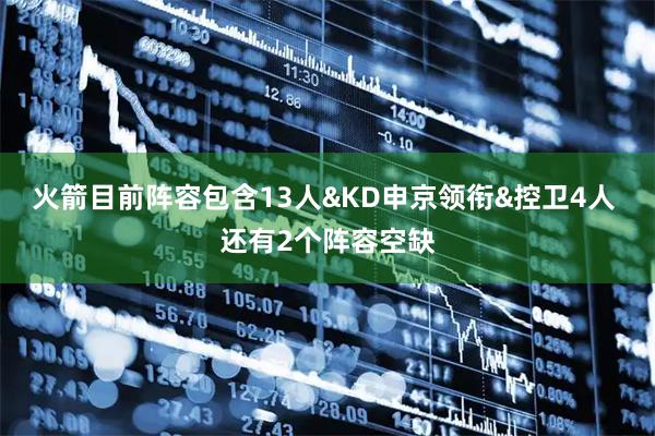 火箭目前阵容包含13人&KD申京领衔&控卫4人 还有2个阵容空缺